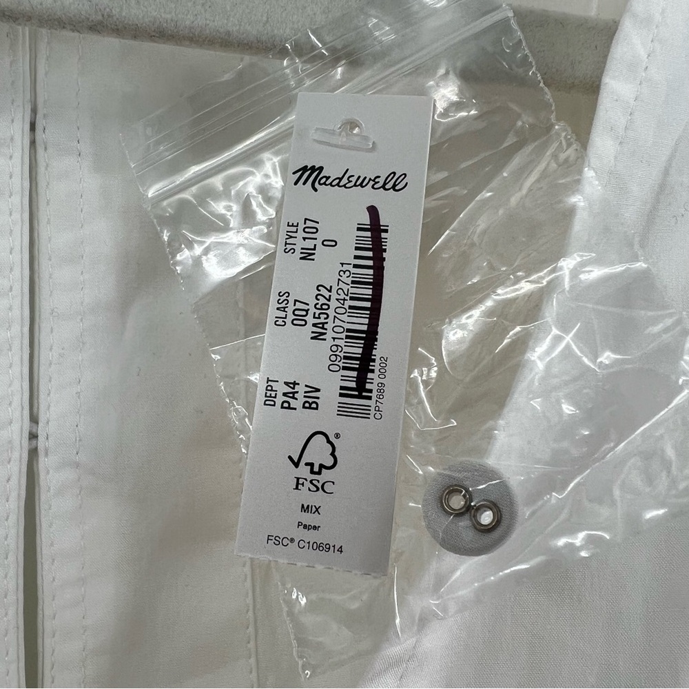 Madewell NWT Annamarie Floral V Neck Cutout Mini Dress in Bright Ivory size 0 - Picture 8 of 11